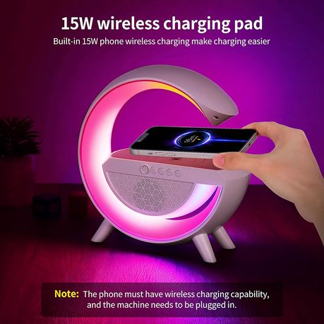 G500-LED Smart Wireless Charger Day Night Light Speaker with RGB