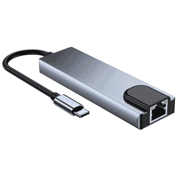 5-in-1 USB-C Hub with 4K HDMI, RJ45, USB 3.0, 87W PD