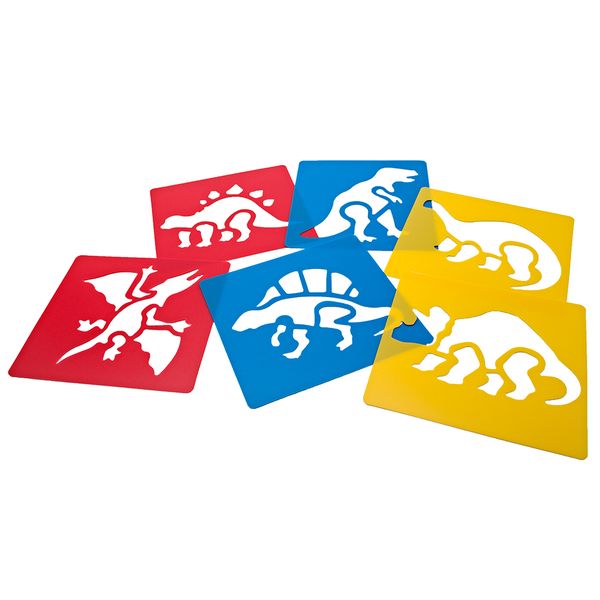 Anthony Peters Dinosaur Stencil Set - 6 Pieces