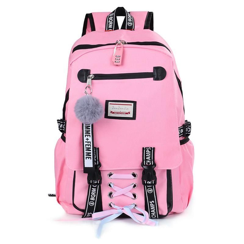 Casual Student Anti Theft External USB Backpack For School Student ...