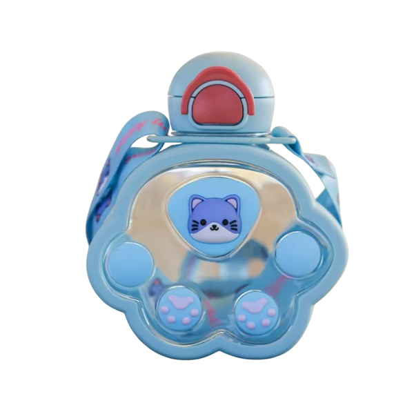 Cat Paw Children's Anti-fall Water Bottle With Straw