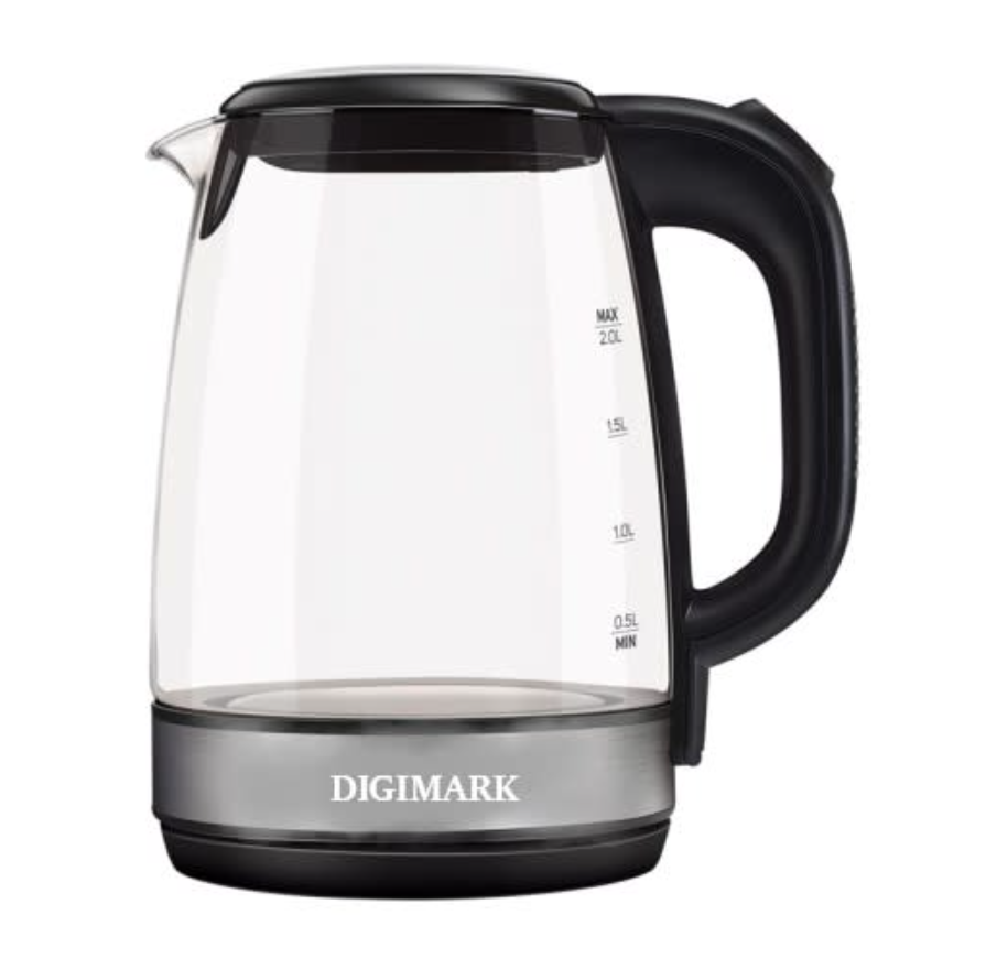 2L Digimark Glass cordless Kettle LED Blue Illumation