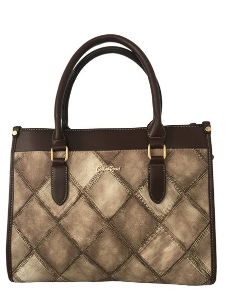 Checked Print Handbag With 5 Sections image