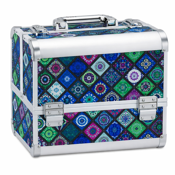 Aluminium Frame Makeup Train Case - Multi-Compartment Cosmetic Storage Box