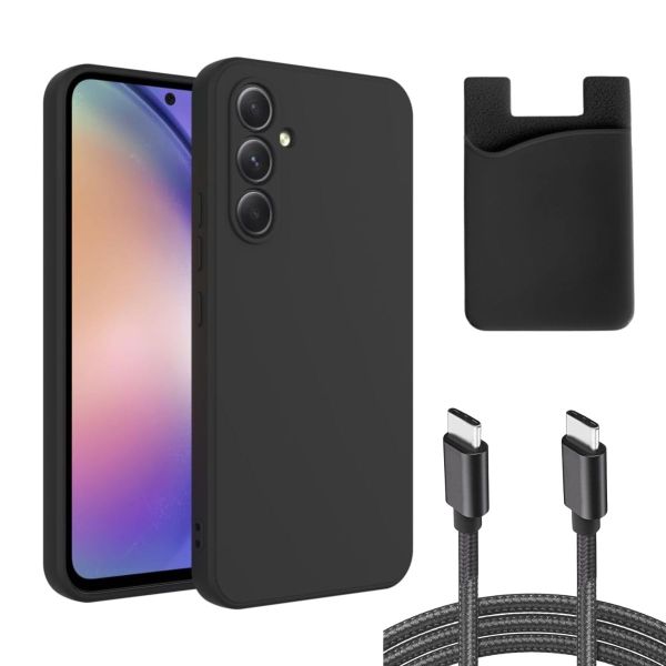Ultimate Silicone Cover Combo Compatible With Samsung Galaxy A54 - Black
