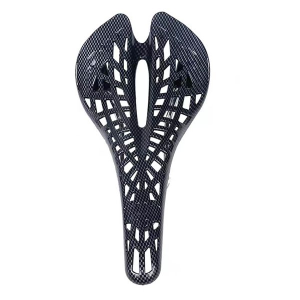Bike Saddle Breathable Hollow Carbon Fiber Pattern Bicycle Accessories