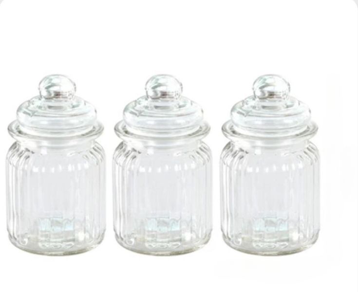 Mini Glass Jar Kitchen Jar - Set Of 3
