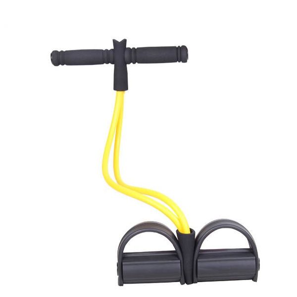 Pull Straps Chest Expander Leg Exerciser Resistance Ropes - Yellow &amp; Black