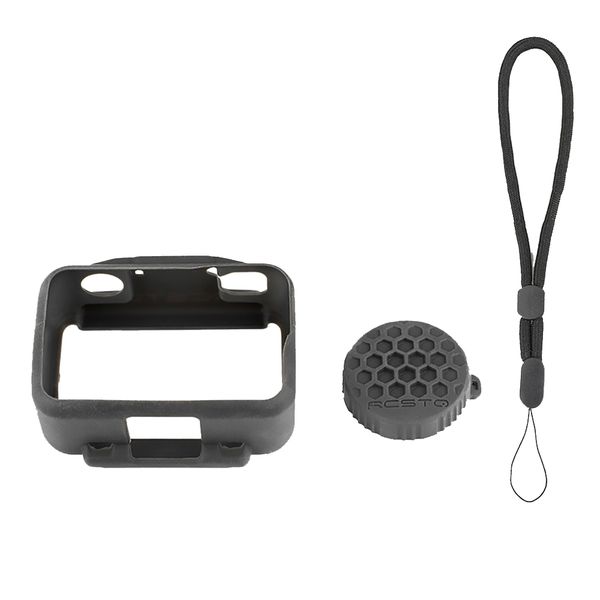 Silicone Housing Shell Cover+Lens Case+Lanyard For DJI Osmo Action Camera
