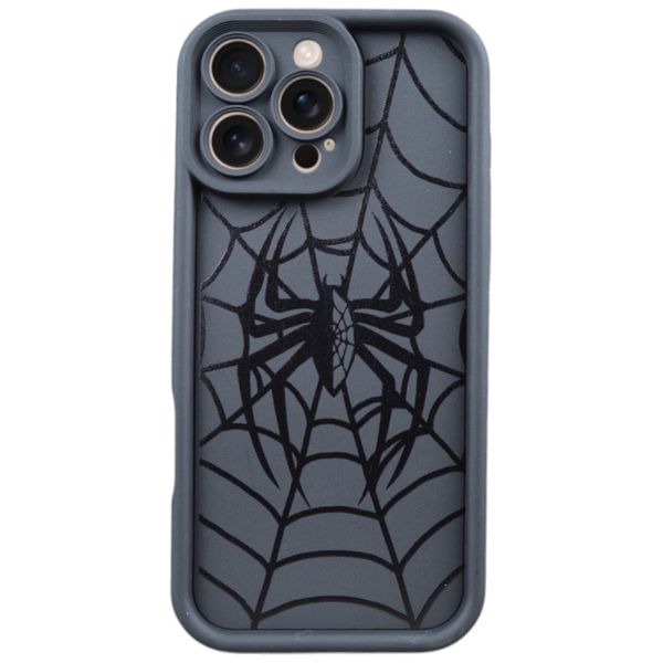 Spiderweb Motif Anti-Bump Phone Case Compatible With iPhone 16 Pro Max