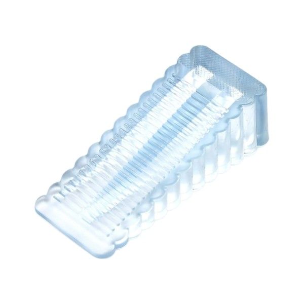 Shock Absorbent Rubber Gel Door Stopper - Transparent Blue