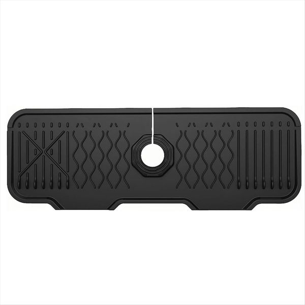 Kitchen Sink Splash Guard,17x5.9Inch Silicone Faucet Mat,Sink Faucet Mat Sp