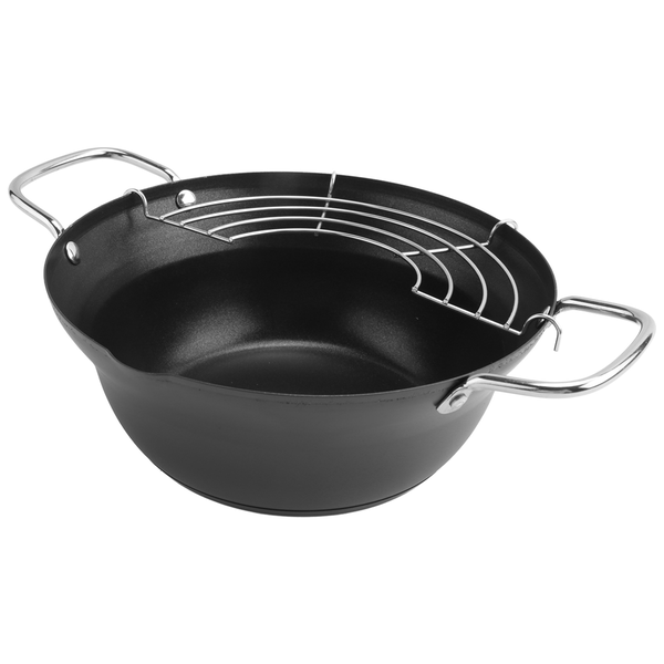 20Cm Easy Pour Non Stick Coating Tempura Fryer Pot Compatible with None