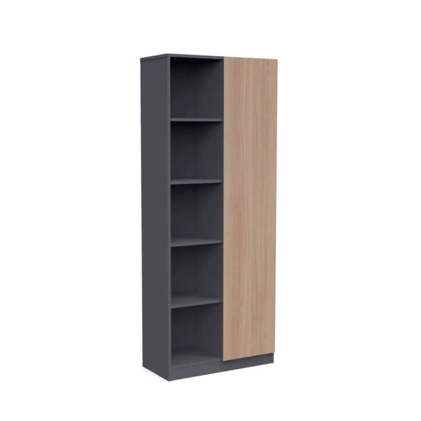 Togo 1 Door 5 Shelf High Cabinet