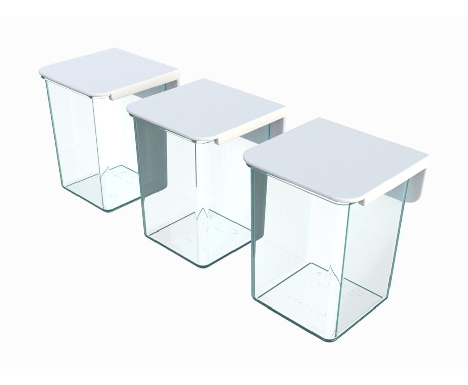 Qurious - Pegboard Slide Container 3 Pack