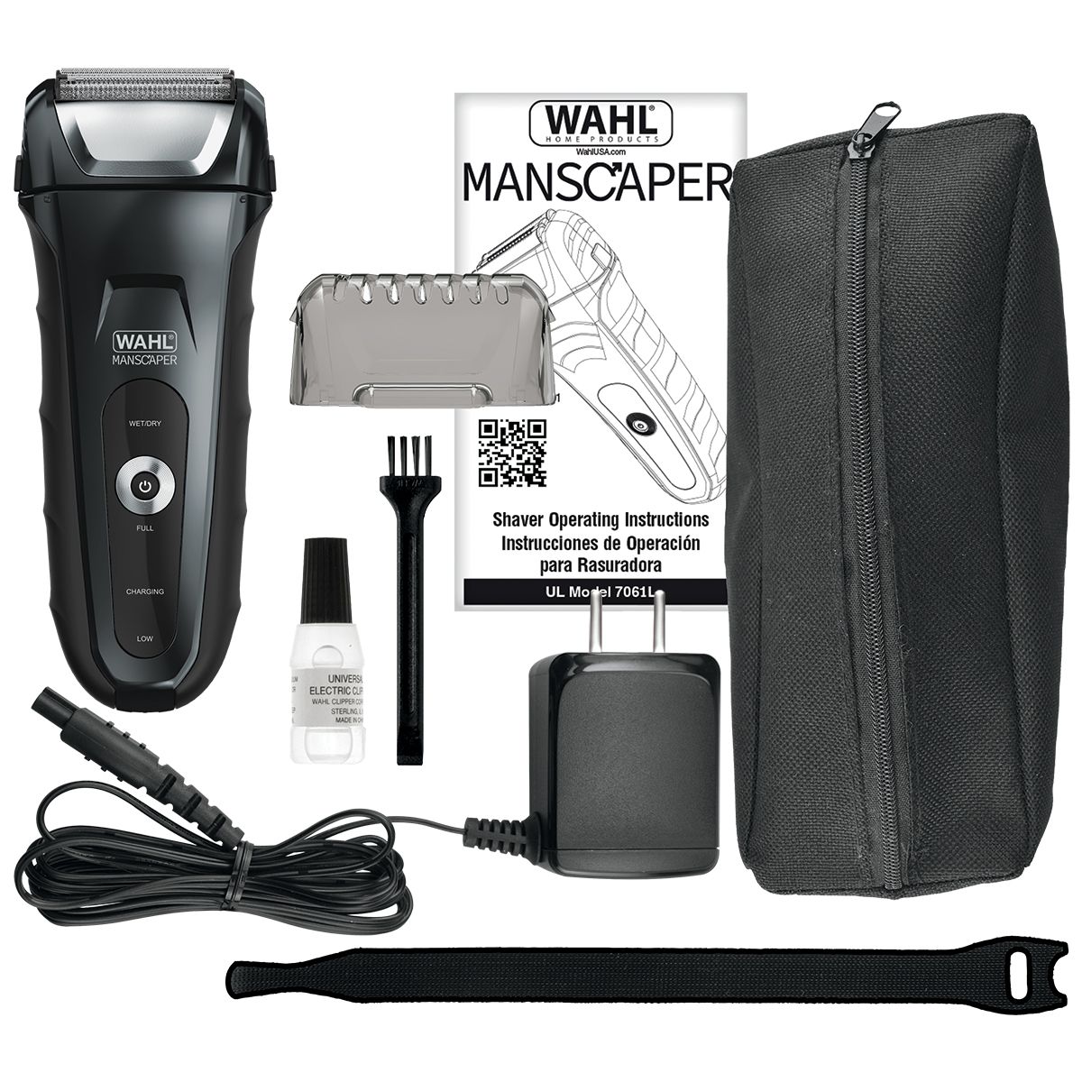 Wahl Manscaper Pro Shave Lithium Ion Wet Dry Cordless Shaver 