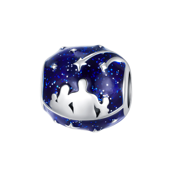 Starry Night Blue Family S925 Charm for Charm Bracelet / Necklace Pendant