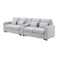 Julian Multi-Functional Sectional Couch w/ Cupholders & Pouches