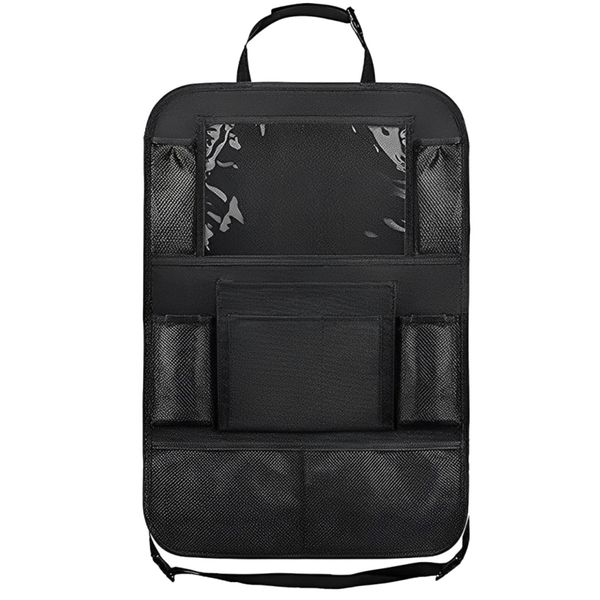 Car Seat Back Organizer Storage Bag With Touch Screen Tablet Holder