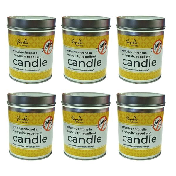 Citronella Mosquito Repellent Candle Bundle - Set of 6