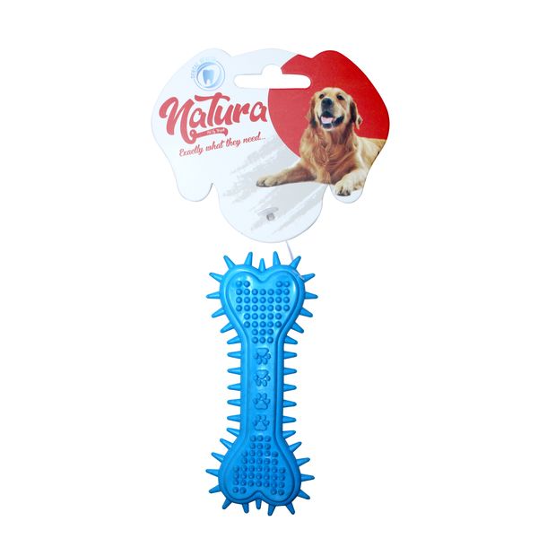 Natura Plastic Heart Paw Pattern Bone Dog Toy