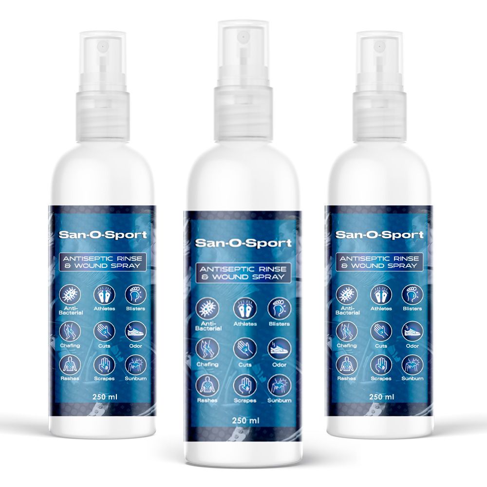 San-O-Sport Chafing Blister and Cut Wound Rinse 250 ml ( 3 Pack)