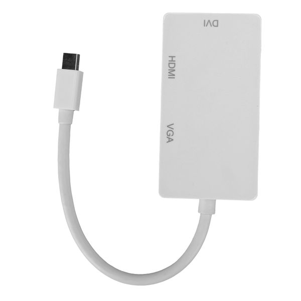 3-in-1 Mini DP Adapter, HDMI/VGA/DVI, No External Power