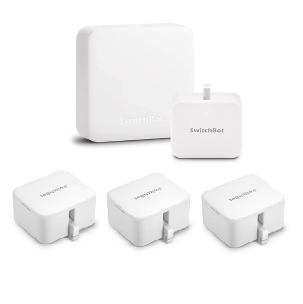 Pack of 4 Switchbot Bot (White) &amp; 1 Switchbot Hub Mini