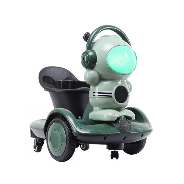 Electric 360-Degree Rotating Spaceship Bug Scooter For Children