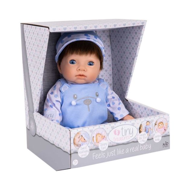 Tiny Treasures Blue Bear Baby Doll Aw24