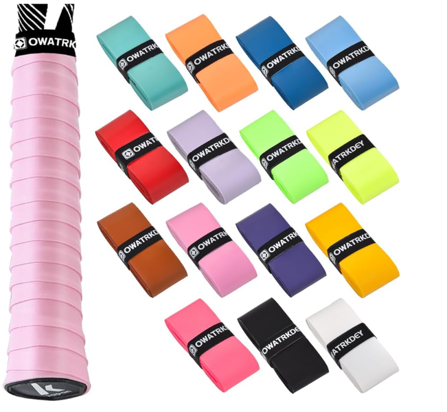 Tennis Racket Grip Tape, Precut PU Anti-Slip Tennis Racquet Grip Pack of 15