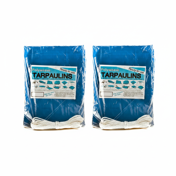 Protarp Blue Polyweave Tarpaulin 4x6m - Durable Weather-Resistant - 2 Pack