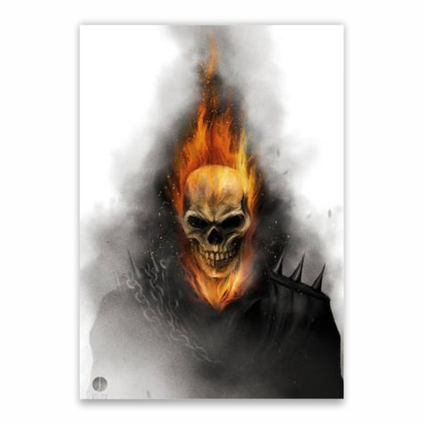 Ghost Rider Skull Poster - A1