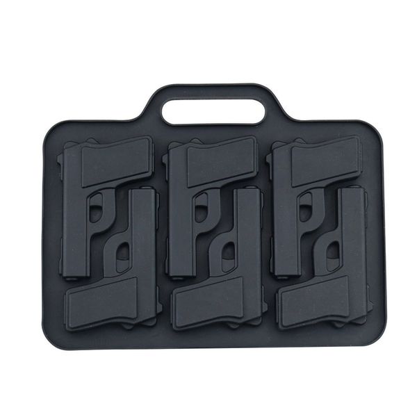 Handgun Ice Cube Tray Weapon Serie 3D Whisky Ice Mold Cake Decorating Tool