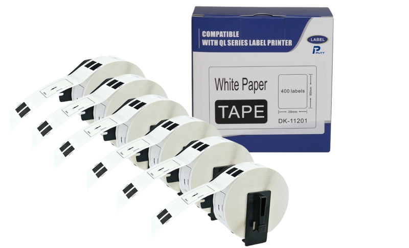 PUTY Compatible with DK-11201 Standard Address Label Paper 29mm x 90mm X6