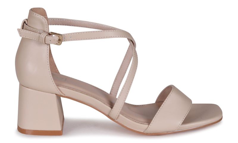 Linzi Ladies - ANISE Soft Faux Leather Heels - Nude PU