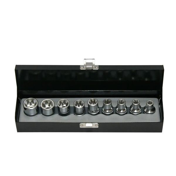 Force 1/2" Dr 9Pc Female Star Socket Set