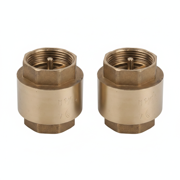 Torrenti Brass Spring Loaded Check Valve 40mm for Fluid Control - 2 Pack