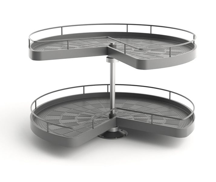 ROCO 3/4 Carousel 2 Shelf Dark Grey
