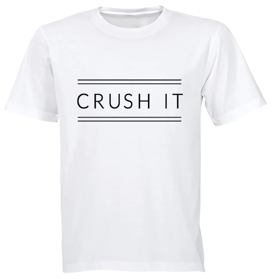 Crush It Birthday Christmas Motivation Inspiration Gift TShirtWhite Buy Online in South