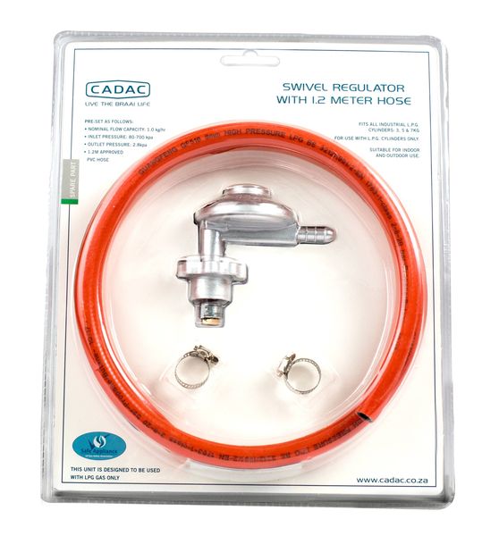 Cadac Swivel Regulator and Hose Kit: Fits 3kg; 5kg and 7kg
