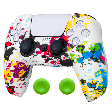 Gamer Guard Silicone Cover for PS5 Controller & Joystick Caps - Paint Image