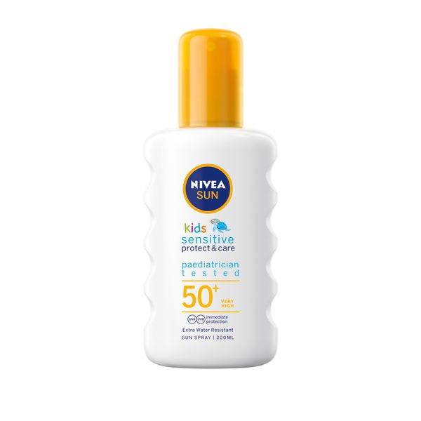 NIVEA SUN Kid's Protect &amp; Sensitive Sun Spray SPF50+ Sunscreen - 200ml