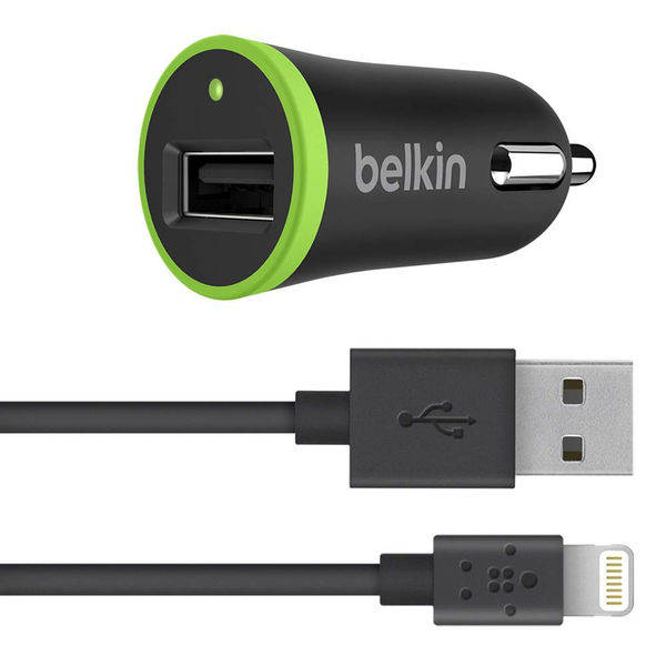 Belkin BOOST UP Car Charger with Lightning Charge Sync Cable - Black