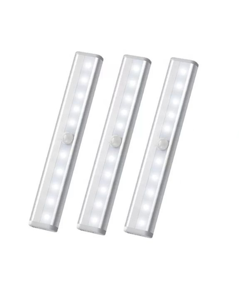 10 LED Rechargeable Motion Sensor Light (Cool White) - 2 pack