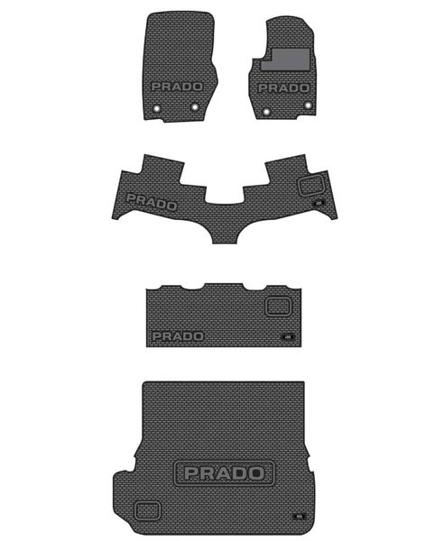 Rubber Mats Suitable for Land Cruiser Prado 250 VXR Full Set 1