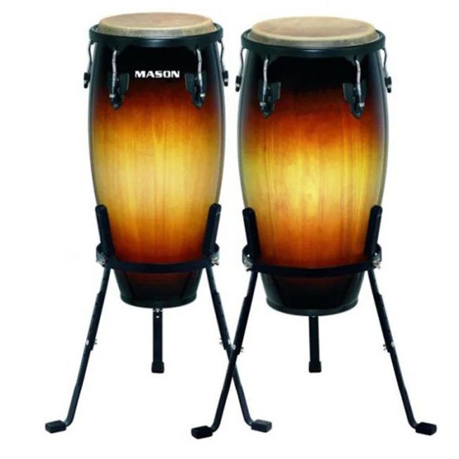 Mason AL-124FW-SB 10+11" Fibreglass Conga Set - Sunburst