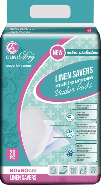 CliniHealth - Linen Savers 60x60 Pulp
