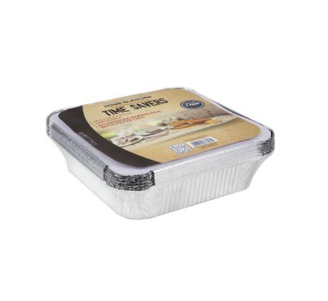 2 Piece Aluminum Foil Baking Pan With Lid (24.4x4.9cm) x 2