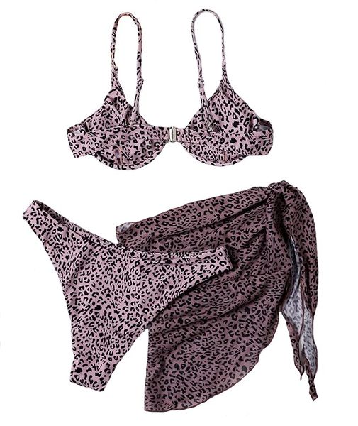 Lady's Fashion Bikini Set - Leopard Pattern